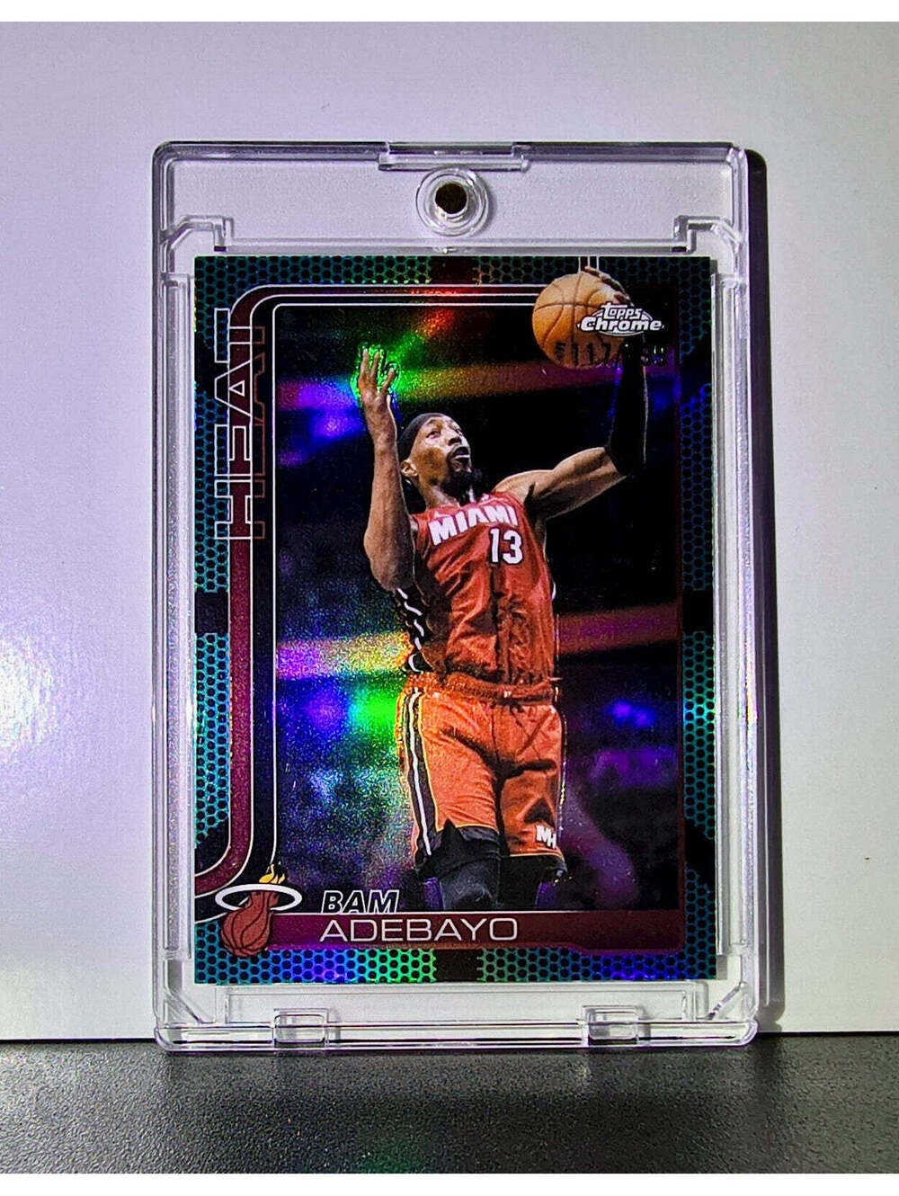 Bam Adebayo 2025-26 NBA Topps Chrome Update #35 Aqua Refractor Card 117/199